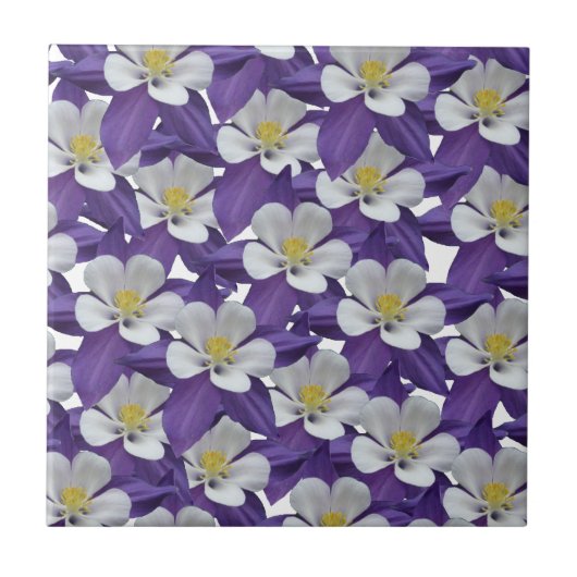 Muster der kolumbianischen Blume Fliese (Vorderseite)