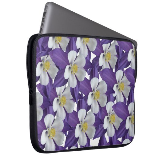 Muster der kolumbianischen Blume Laptopschutzhülle (Vorne Rechts)
