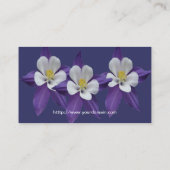 Muster der kolumbianischen Blume Visitenkarte (Rückseite)
