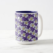 Muster der kolumbianischen Blume Zweifarbige Tasse (VorderseiteRechts)