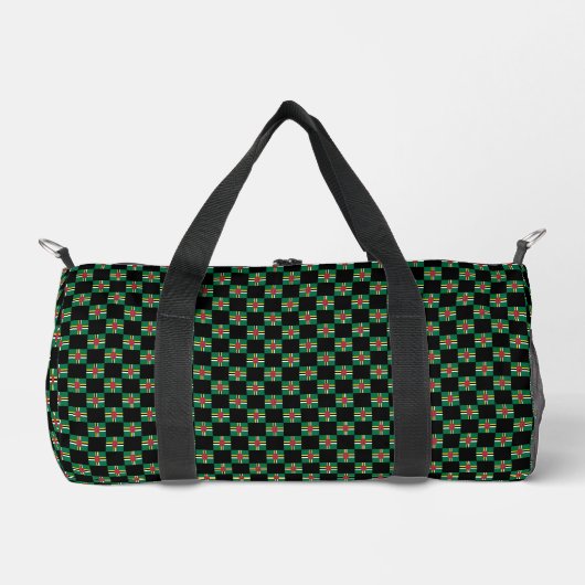 Muster der kontrollierten Dominica-Flagge Duffle Bag (Vorderseite)