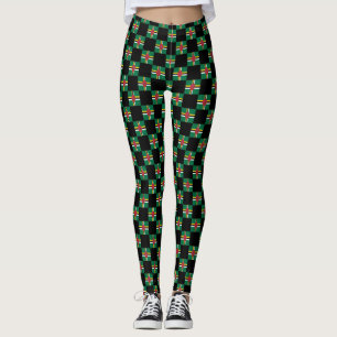 Muster der kontrollierten Dominica-Flagge Leggings