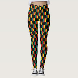 Muster der kontrollierten Kamerun-Flagge Leggings