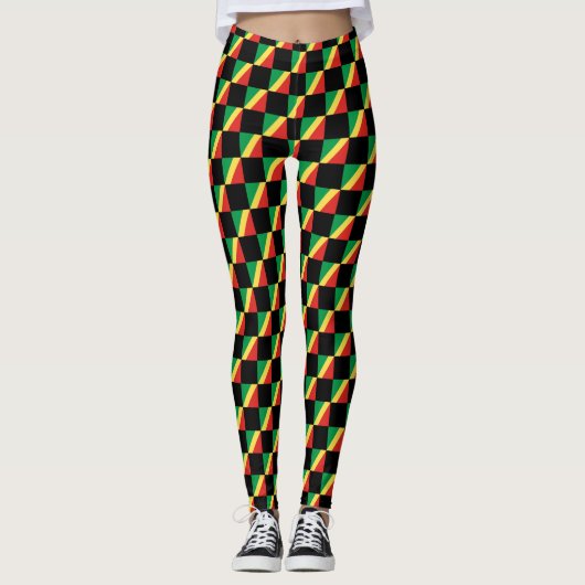 Muster der kontrollierten Republik Kongo Leggings (Vorderseite)