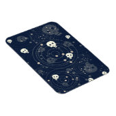 Muster der kosmischen Blauen Schädelkugel-Silhouet Magnet (Rechte Seite)