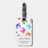 Muster der Krabben Gepäckanhänger (Rückseite vertikal)