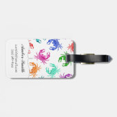 Muster der Krabben Gepäckanhänger (Rückseite horizontal)