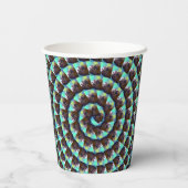 Muster der kreisbraunen und weißen Guinea, Pappbecher (Rückseite)