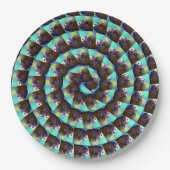 Muster der kreisbraunen und weißen Guinea, Pappteller (Vorderseite)