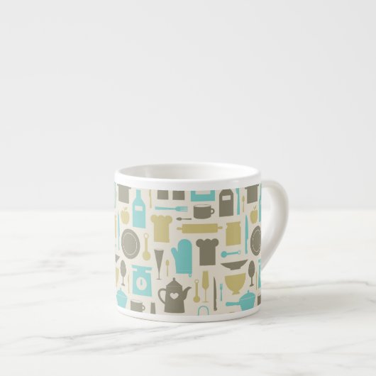 Muster der Küchen-Werkzeuge Espressotasse (Vorderseite Rechts)