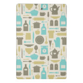 Muster der Küchen-Werkzeuge Mini Klemmbrett (Rückseite)