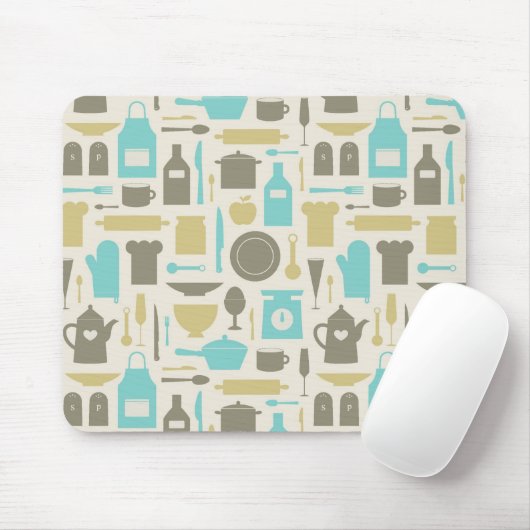 Muster der Küchengeräte Mousepad (Mit Mouse)