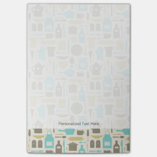 Muster der Küchengeräte Post-it Klebezettel