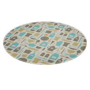 Muster der Küchengeräte Schneidebrett