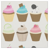 Muster der Kupcakes Stoff (Nahaufnahme)