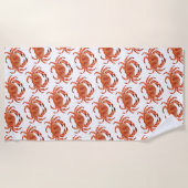 Muster der Küstenkrebse Strandtuch (Vorderseite)