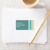 Muster der Küstenstripes Adressaufkleber (Insitu)