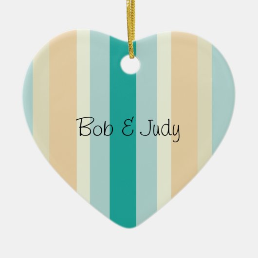 Muster der Küstenstripes Keramikornament (Vorne)