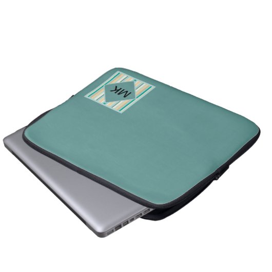 Muster der Küstenstripes Laptopschutzhülle (Vorne Knopf)