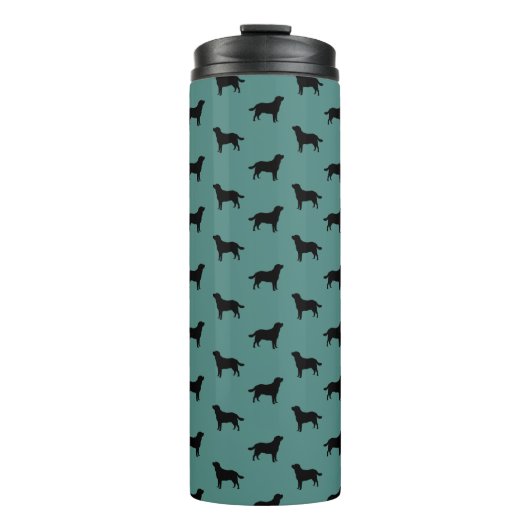 Muster der Labrador Retriever Silhouette Muster Thermosbecher (Vorderseite)