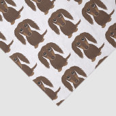 Muster der langhaarigen Schokolade-Dackel | Niedli Seidenpapier (Ausschnitt)