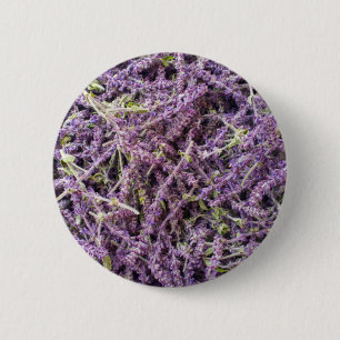 Muster der Lavendel-Blume Button