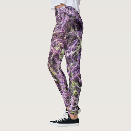 Muster der Lavendel-Blume Leggings (Links)