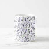 Muster der Lavendel-Blume mit Monogramm Kaffeetasse (Mittel)