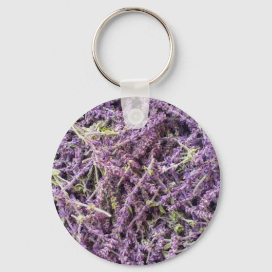 Muster der Lavendel-Blume Schlüsselanhänger (Vorderseite)