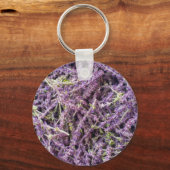 Muster der Lavendel-Blume Schlüsselanhänger (Vorderseite)