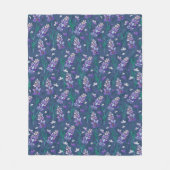 Muster der Lavendelfelder im Lila Fleecedecke (Vorderseite)