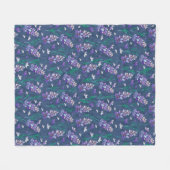 Muster der Lavendelfelder im Lila Fleecedecke (Vorderseite (Horizontal))