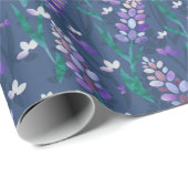 Muster der Lavendelfelder im Lila Geschenkpapier (Rolleneckpunkt)