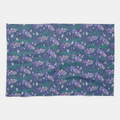 Muster der Lavendelfelder im Lila Geschirrtuch (Horizontal)