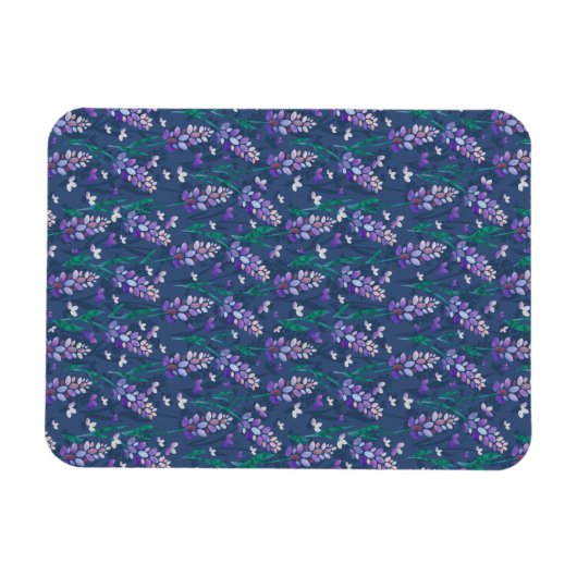 Muster der Lavendelfelder im Lila Magnet (Horizontal)