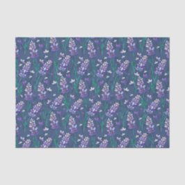 Muster der Lavendelfelder im Lila Seidenpapier