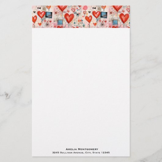 Muster der Liebe Briefpapier (Vorderseite)