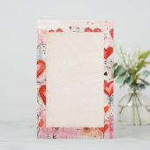 Muster der Liebe Briefpapier (Stehend Vorderseite)