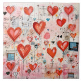 Muster der Liebe Fliese (Vorderseite)