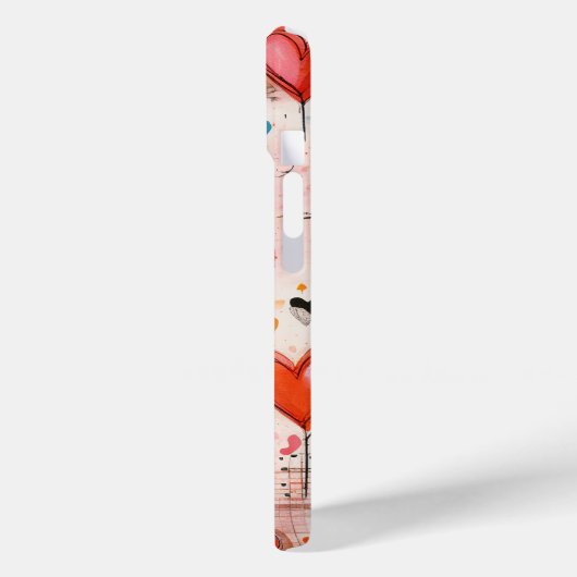 Muster der Liebe für rote Herzen Case-Mate iPhone Hülle (Rückseite / Links)