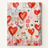 Muster der Liebe für rote Herzen Notizblock (Rückseite)