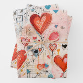 Muster der Liebe Geschenkpapier Set (Beispiel)