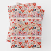 Muster der Liebe Geschenkpapier Set (Beispiel)