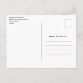 Muster der Liebe mit rotem Herzen Save the Date Einladungspostkarte (Rückseite)