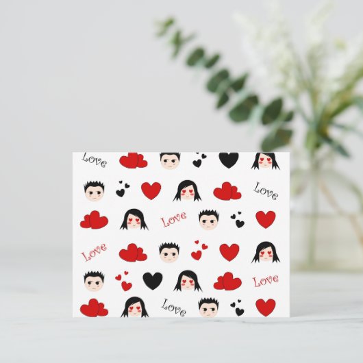 Muster der Liebe - Postkarte (Stehend Vorderseite)