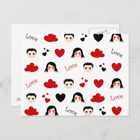 Muster der Liebe - Postkarte (Vorne/Hinten)