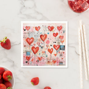 Muster der Liebe Serviette