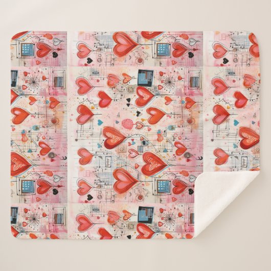 Muster der Liebe Sherpadecke (Vorderseite (Horizontal))