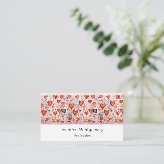 Muster der Liebe Visitenkarte (Stehend Vorderseite)