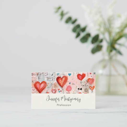 Muster der Liebe Visitenkarte (Stehend Vorderseite)